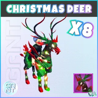 8x Christmas Deer Mount