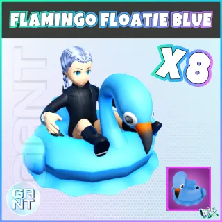 8x Blue Flamingo Floatie Mount