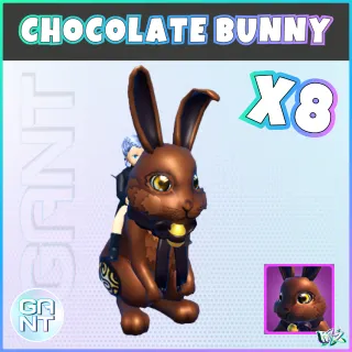 8x Chocolate Bunny Mount