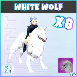 8x White Wolf Mount