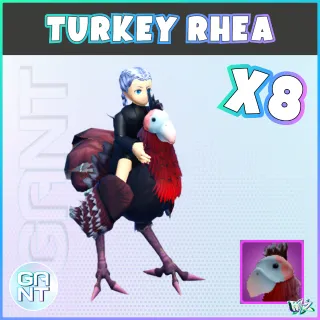 8x Turkey Rhea Mount