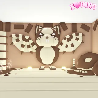 Tiny Preppy House (Decorated Chocolate Chip Bat Dragon) on Adoptme!