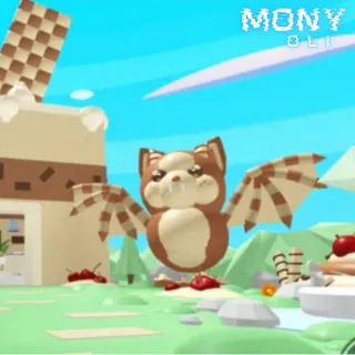 Tiny Preppy House (Decorated Chocolate Chip Bat Dragon) on Adoptme!