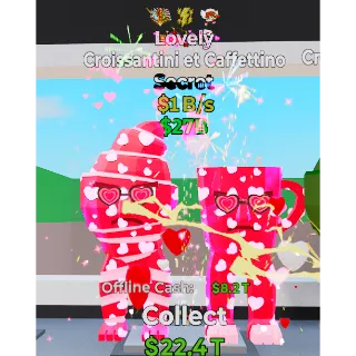 1b/s lovely 3 trait croissantini et caffettino 