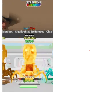 Fortnite: Steal the Brainrot - Ice & Fire Gigalitraktos Spidorobos 525m/s