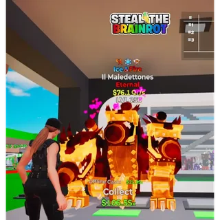 Ice Fire II Maledettones 76,1Qi/s Level 250 - Fortnite: Steal the Brainrot