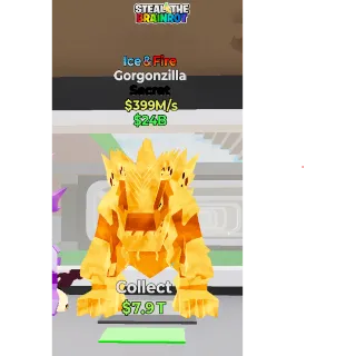 Fortnite: Steal the Brainrot - Ice & Fire Gorgonzilla 399m/s