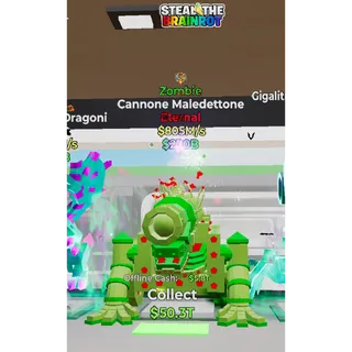 Fortnite: Steal the Brainrot - Zombie Cannone Maledettone 805m/s