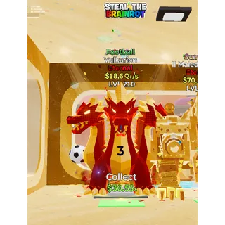 Fortnite: Steal the Brainrot - Football Vulkarion 15,6Qi/s Level 210
