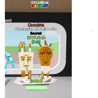 Fortnite: Steal the Brainrot - Cocolate Shtekerito El Bulbonito 367,5m/s