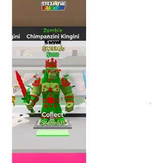 Fortnite: Steal the Brainrot - Zombie Chimpanzini Kingini 125m/s