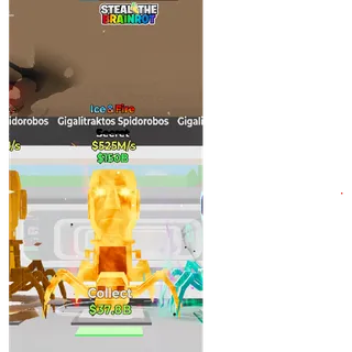 Fortnite: Steal the Brainrot - Ice & Fire Gigalitraktos Spidorobos 525m/s