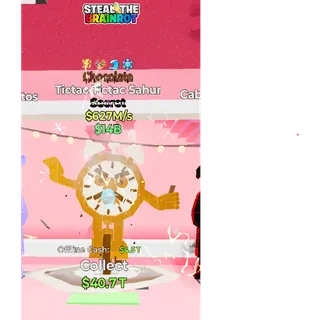 Fortnite: Steal the Brainrot Chocolate Tictac Tictac Sahur 627m/s ( 4 Trait ) 