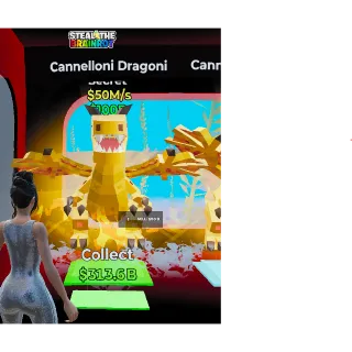 Fortnite: Steal the Brainrot - Defualt Cannelloni Dragoni 50m/s