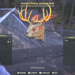 glowing jackalope mask