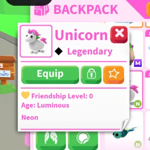 adopt me neon unicorn