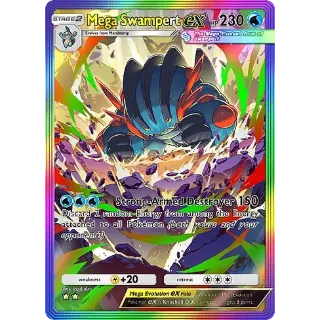 Mega Swampert EX RR Rainbow Rare 2 Stars Pokemon TCG Pocket