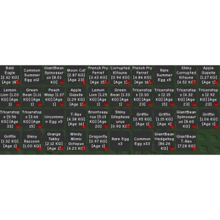 my whole inventory almost every pet 