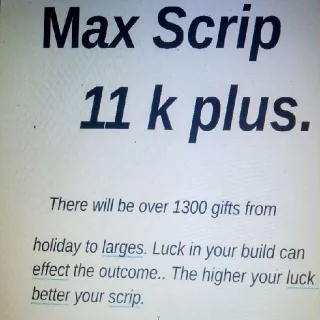 Max Scrip Holiday Gifts