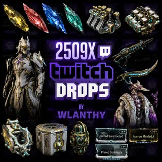 Warfrane Twitch Drop🔥 2509 TWITCH DROPS 🔥 9 WARFRAMES | 8 TAUFORGED SHARDS | 24+ FORMA | 10K KUVA | 5 WEAPONS