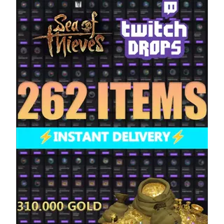 Sea of Thieves Twitch Drops [275 Items] | 310K Gold + Obsidian/Ancestral/Omen