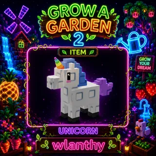 2x Unicorn - Grow A Garden 2  