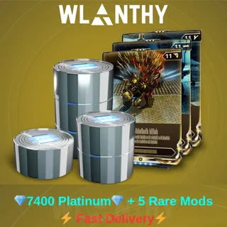[All Platform] 💎7400 Platinum + 5 Rare Mods 💎| Fast Delivery - Warframe