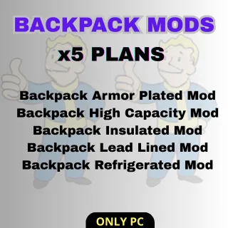 BACKPACK MODS PLANS x5