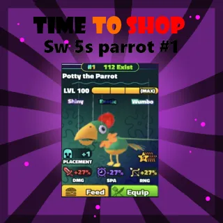 SW 5S POTTY THE PARROT #1 - SPONGEBOB TOWER DEFENSE