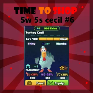 SW 5S TURKEY CECIL #6 - SPONGEBOB TOWER DEFENSE