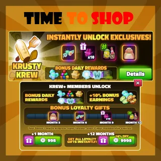 KRUSTY KREW + 12 MONTHS | Spongebob Tower Defense