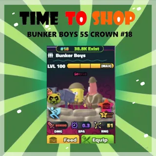 SW BUNKER BOYS CROWN #18 - SPONGEBOB TOWER DEFENSE 