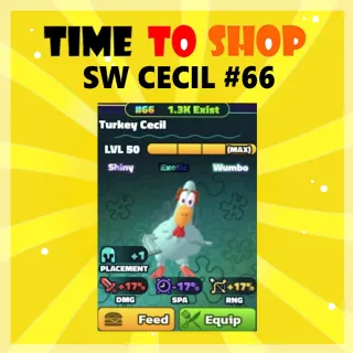 SW 5S TURKEY CECIL #66 - SPONGEBOB TOWER DEFENSE
