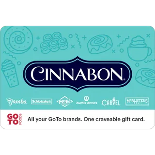 $100.00 USD CinnaBon/Jamba/McAlister's/Auntie Anne's/Carvel/Schlotzky's--- AUTO DELIVERY -- HAVE BARCODE