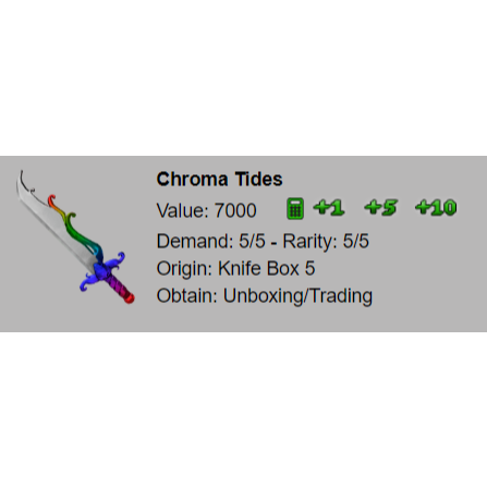 Chroma Tides Knife  Trade Roblox Murder Mystery 2 (MM2) Items