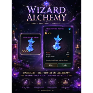Lotus Blooms Potion SSS - Wizard Alchemy