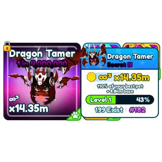 DRAGON TAMER 1 IN 4M | TAP SIMULATOR REBORN