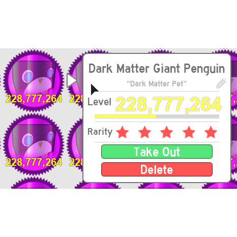 Pet 4x Dmgp 228 In Game Items Gameflip - roblox pet simulator giant penguin