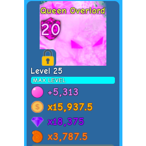 Pet 1x Queen Overlord Lv Max In Game Items Gameflip - details about roblox bubble gum simulator pets queen overlord max level