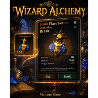 Solar Flare Potion SSS | Wizard Alchemy