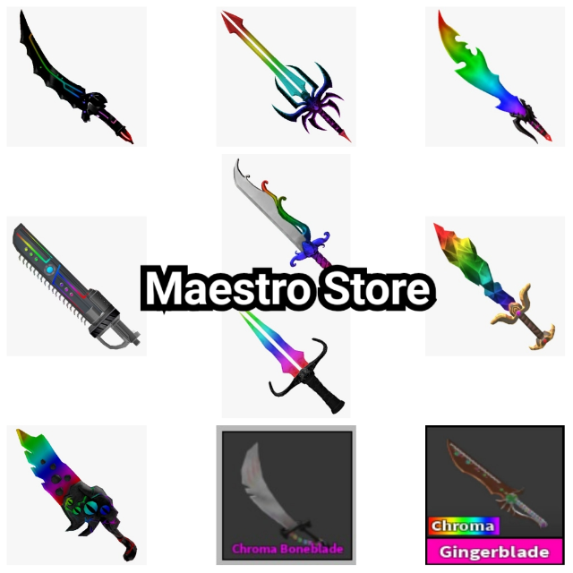 Bundle Mm2 All Chroma Knives In Game Items Gameflip - roblox mm2 knives