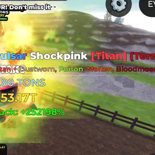 LUCK CRYSTAL +252.198% | MINE A MOUNTAIN | ROBLOX