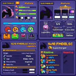 ALATURA | 10X4 FM DBL SC MAX | DRAGON ADVENTURES