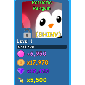 Pet Shiny Patriotic Penguin In Game Items Gameflip