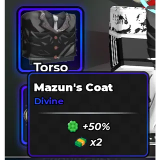 Mazun's Coat (Torso Gear) (Divine) - Anime Dice
