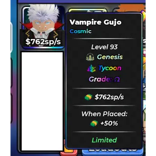 VAMPIRE GUJO - MAX TRAIT AND GRADE - TYCOON - 762sp/s (LIMITED) | ANIME DICE