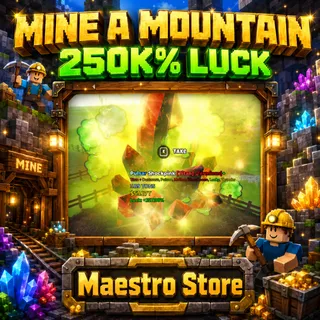 250k LUCK CRYSTAL +252.198% | MINE A MOUNTAIN | ROBLOX