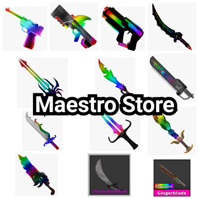 Bundle 2x All Chroma In Mm2 In Game Items Gameflip - roblox mm2 chroma slasher