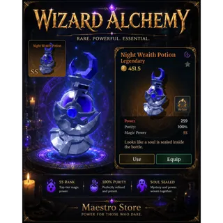 Night Wraith Potion SS - Wizard Alchemy