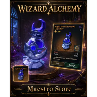 NIGHT WRAITH POTION| WIZARD ALCHEMY